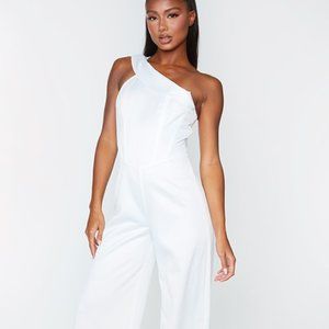 One-Shoulder Corset Detail Jumpsuit